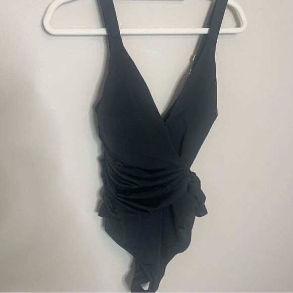 We are HAH Free People Wrap it up one piece Swimsuit black NEW Medium - Picture 7 of 10
